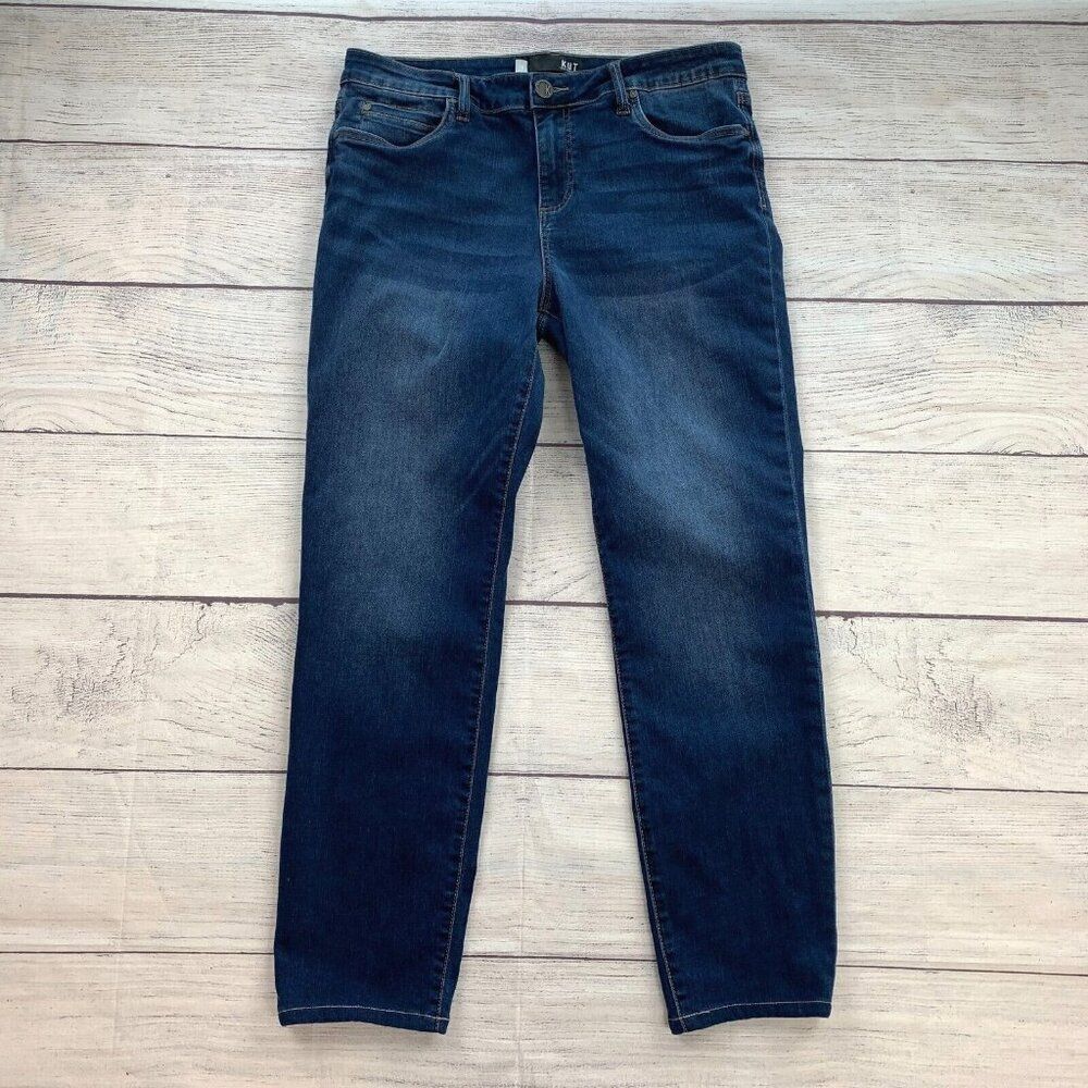 Kut from the Kloth Jeans sz 12 Diana Skinny Dark Wash Inseam 28.5"